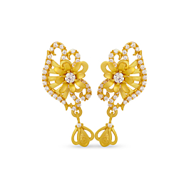 Beautiful Flower Gold Earrings