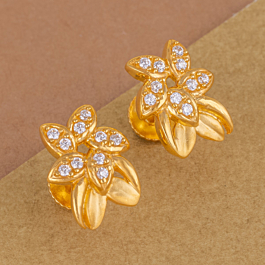 Attractive Flora Gold Earrings