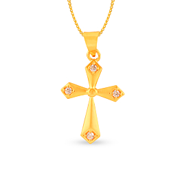 Opulent Holy Cross Gold Pendant
