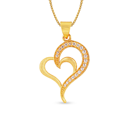 Exquisite Stylish Twin Heart Gold Pendants