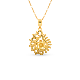 Blossoming Floral Gold Pendants