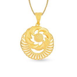 Blooming Floral Bud Gold Pendants