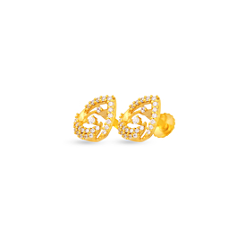 Ravishing Pear Drop Gold Earrings
