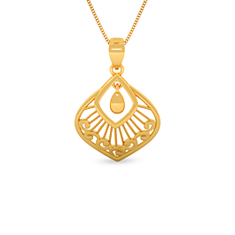 Mesmerizing Curl Ogee Gold Pendant
