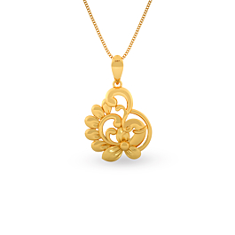 Delicate Floral Gold Pendant