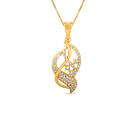 Elegant Swirl Pattern Gold Pendant
