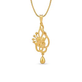 Pristine Floral Gold Pendant