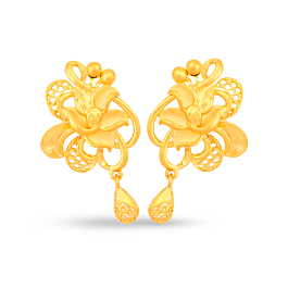 Beguilling Floral Gold Earrings