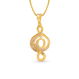 Exuberant Infinity Loop Gold Pendant 