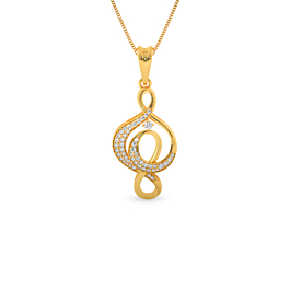 Exuberant Infinity Loop Gold Pendant