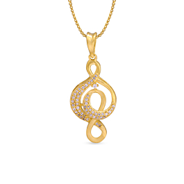 Exquisite Infinity Loop Gold Pendant