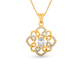 Timeless Floral Gold Pendant