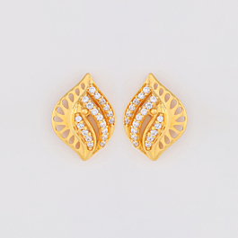 Tantalizing Paisley Gold Earrings