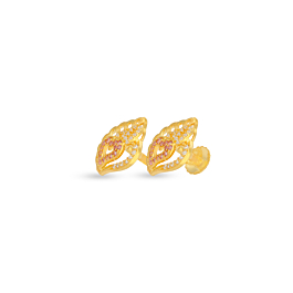  Stylish Twin Heartin Gold Earrings