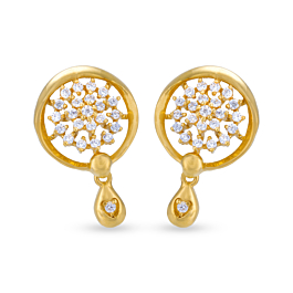 Magnificent Floral Gold Drop Earrings