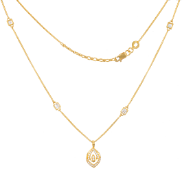 Beautiful Pear Pattern Gold Necklaces