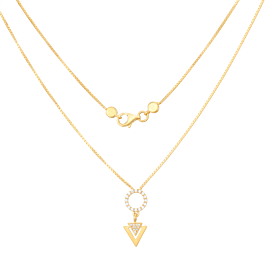 Enticing Abstract Geometric Gold Necklaces
