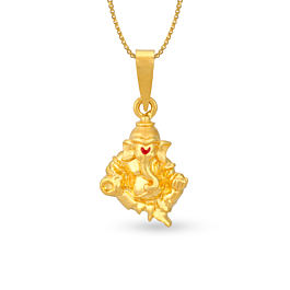 Heavenly Joyful Lord Ganesha Gold Pendants