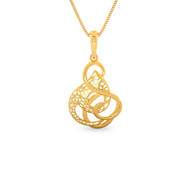 Fashionatic Loop Pattern Gold Pendants