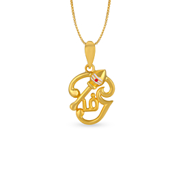 Traditional OM Gold Pendant