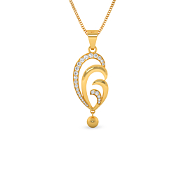 Gleaming Swirl Gold Pendant