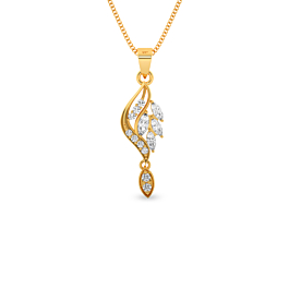 Blossoming Floral Gold Pendant