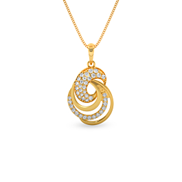 Loop Pattern Gleaming Gold Pendants