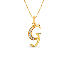 Attractive Alphabet G Design Gold Pendants