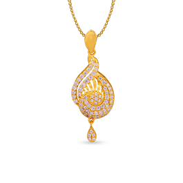 Pretty Stylish Swirl Design Gold Pendants