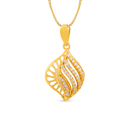 Stylish Fancy Semi Stone Gold Pendants
