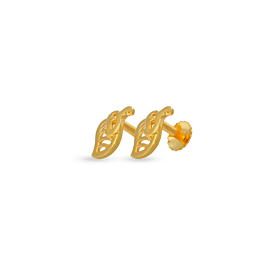 Fashionable Glossy Gold Earrings