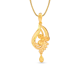 Beautiful Dancing Drops with Floral Gold Pendants