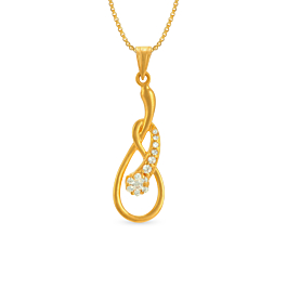 Attractive Twisted Gold Pendant