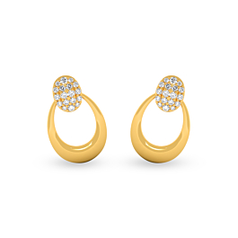 Extraordinary Oval Gold Earrings
