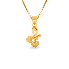 Charming Interlock Gold Pendants