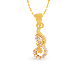 Beloved Designer Musical Symbol Gold Pendant