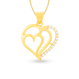  Lavish Triple Romantic Heart Gold Pendants