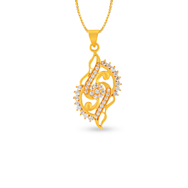 Precious Stylish Floral Design Gold Pendant