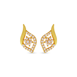 Exotic Stylish Floral Gold Earrings