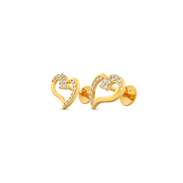 Lambent Heartin Gold Earrings
