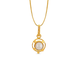 Classy Pearl Gold Pendant