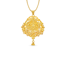 Goddess Kamala Lakshmi Gold Pendant