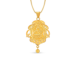 Sacred Goddess Lakshmi Gold Pendant