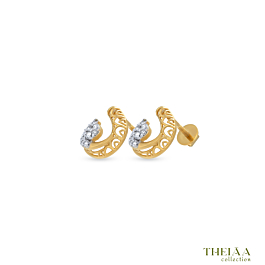 Ravishing Spiral pattern Diamond Earrings - Theiaa Collection