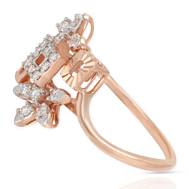 Dazzling Geometric Floral Diamond Ring - Melody Collection