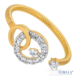 Trendy Entwining Diamond Ring - Tubella Collection