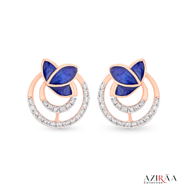 Dainty Floral Diamond Earrings - Aziraa Collection