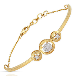 Elegant Trio Round Diamond Bracelet - Melody Collection