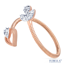 Gorgeous Leaf Design Diamond Ring - Tubella Collection