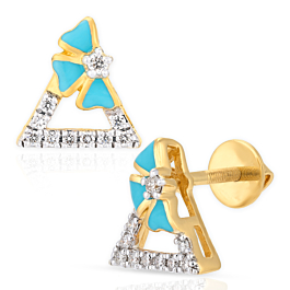 Splendid Semi Floral Diamond Earrings - Aziraa Collection
